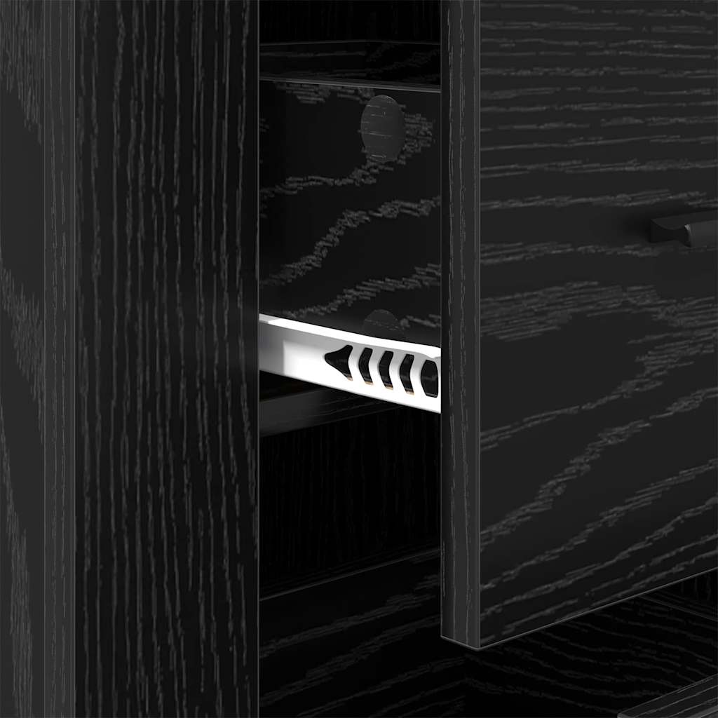 Buffet avec tiroir Chêne noir 40 x 33 x 70 cm Bois d'ingénierie - XIOS