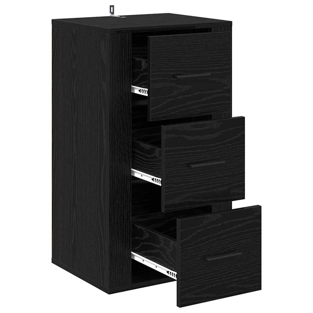 Buffet avec tiroir Chêne noir 40 x 33 x 70 cm Bois d'ingénierie - XIOS