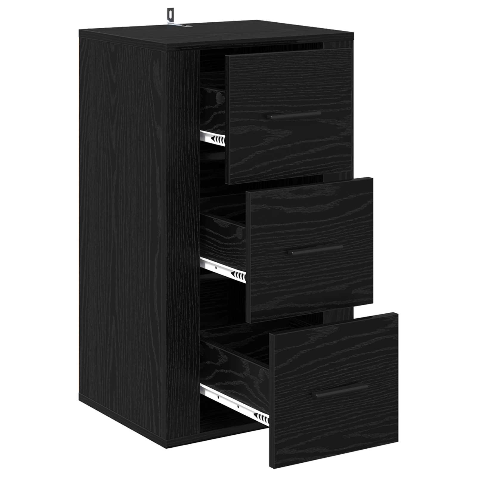 Buffet avec tiroir Chêne noir 40 x 33 x 70 cm Bois d'ingénierie - XIOS