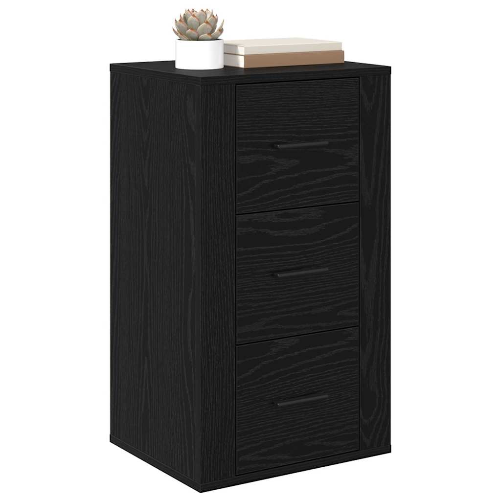 Buffet avec tiroir Chêne noir 40 x 33 x 70 cm Bois d'ingénierie - XIOS