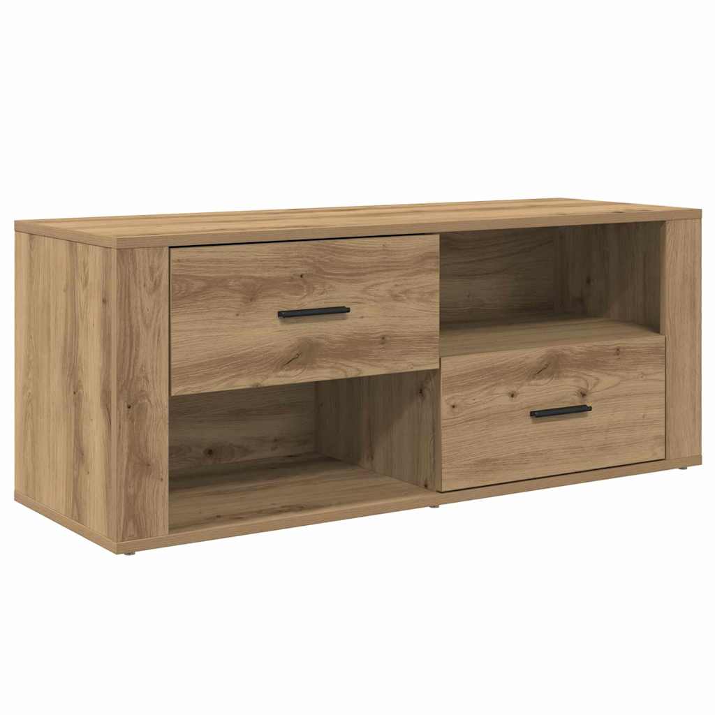 Meuble TV Chêne artisanal 100 x 35 x 40 cm Bois d'ingénierie - XIOS
