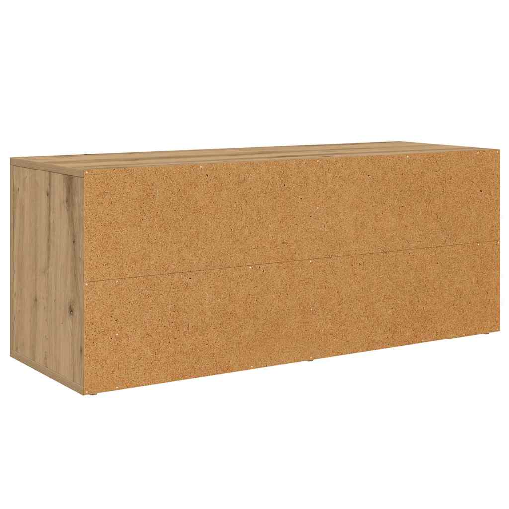 Meuble TV Chêne artisanal 100 x 35 x 40 cm Bois d'ingénierie - XIOS