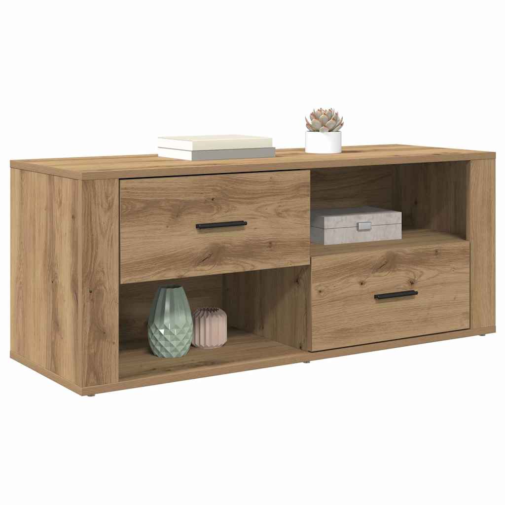 Meuble TV Chêne artisanal 100 x 35 x 40 cm Bois d'ingénierie - XIOS