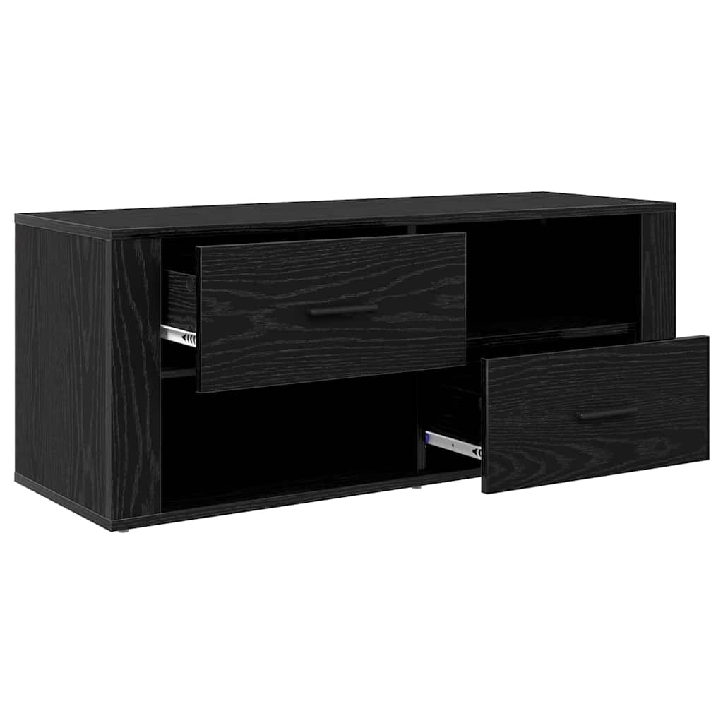 Meuble TV Chêne noir 100 x 35 x 40 cm Bois d'ingénierie - XIOS