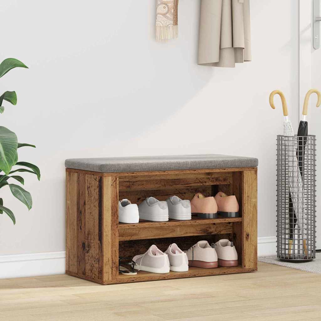 Rack à chaussures Bois ancien 75 x 35 x 45 cm Bois d'ingénierie - XIOS