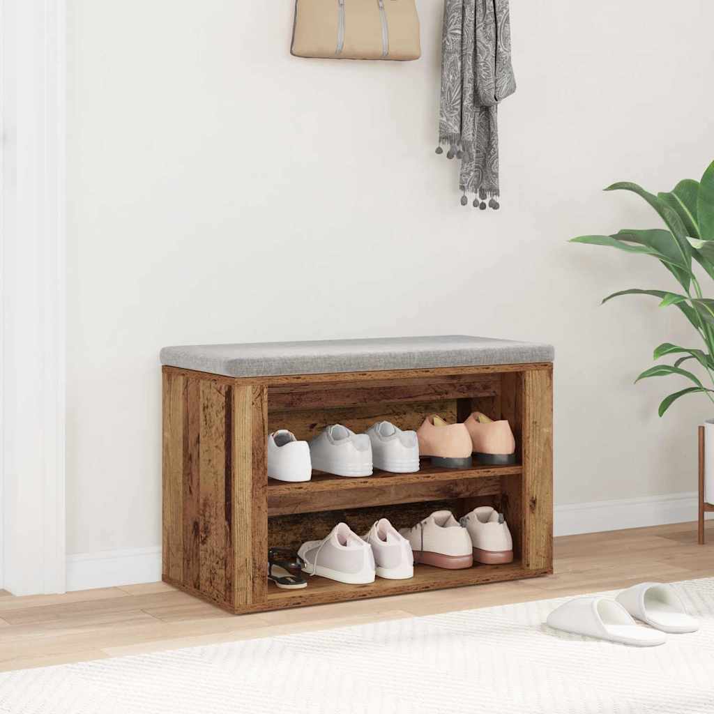 Rack à chaussures Bois ancien 75 x 35 x 45 cm Bois d'ingénierie - XIOS