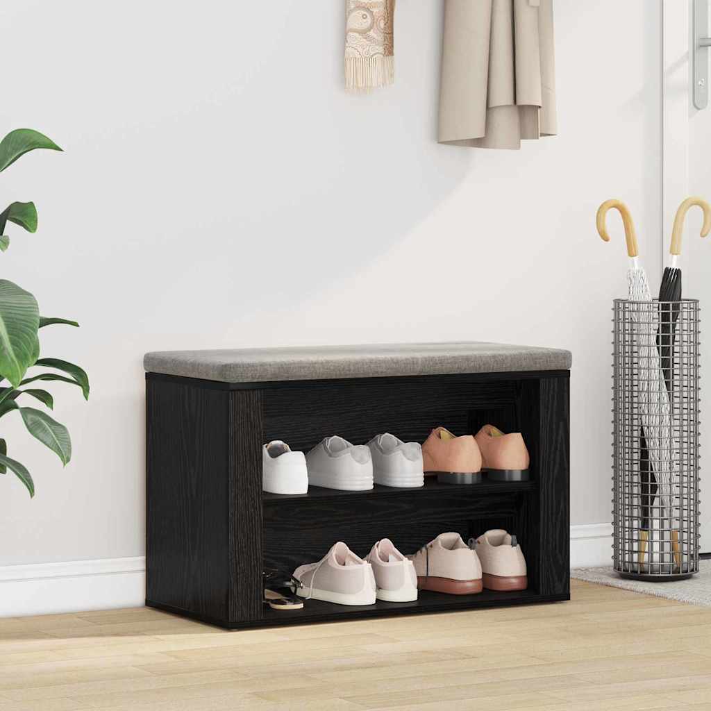 Rack à chaussures Chêne noir 75 x 35 x 45 cm Bois d'ingénierie - XIOS