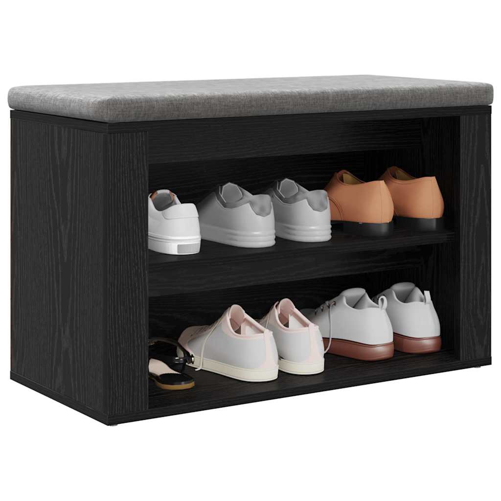 Rack à chaussures Chêne noir 75 x 35 x 45 cm Bois d'ingénierie - XIOS