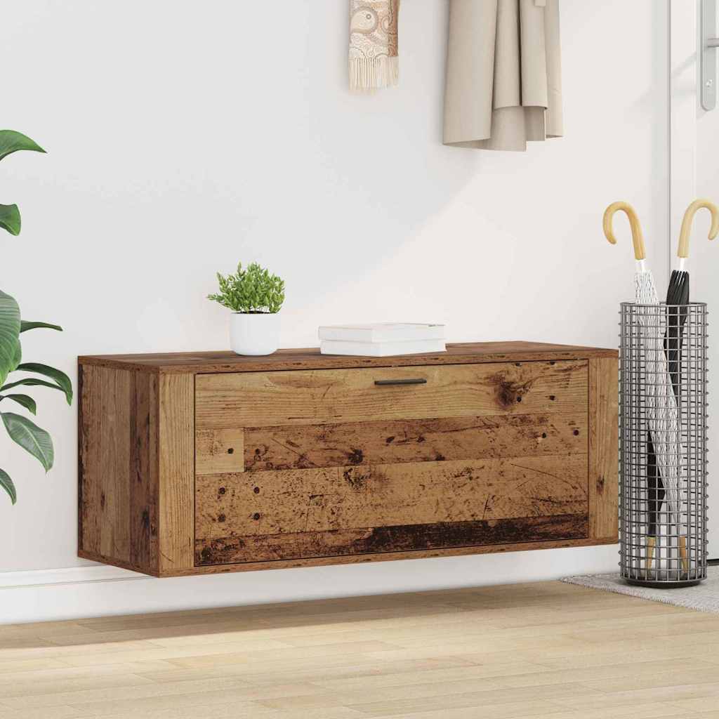 Cabinet à chaussures avec étagère Bois ancien 100 x 35 x 38 cm XIOS
