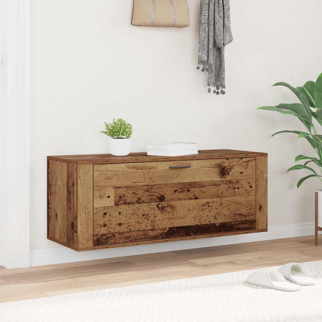 Cabinet à chaussures avec étagère Bois ancien 100 x 35 x 38 cm - XIOS