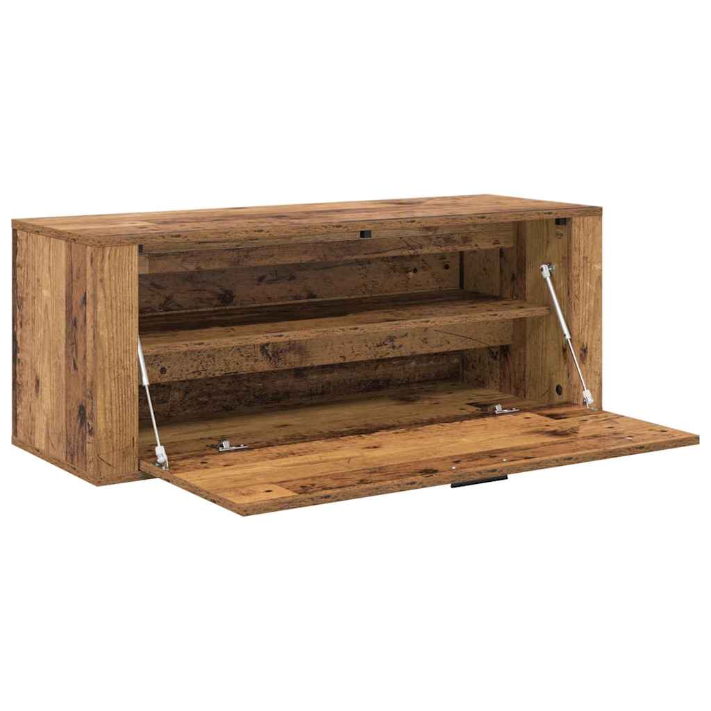 Cabinet à chaussures avec étagère Bois ancien 100 x 35 x 38 cm - XIOS