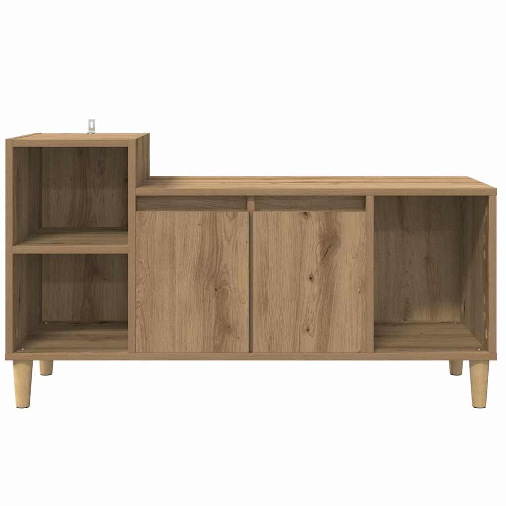 Meuble TV Chêne artisanal 100 x 35 x 55 cm Bois d'ingénierie - XIOS