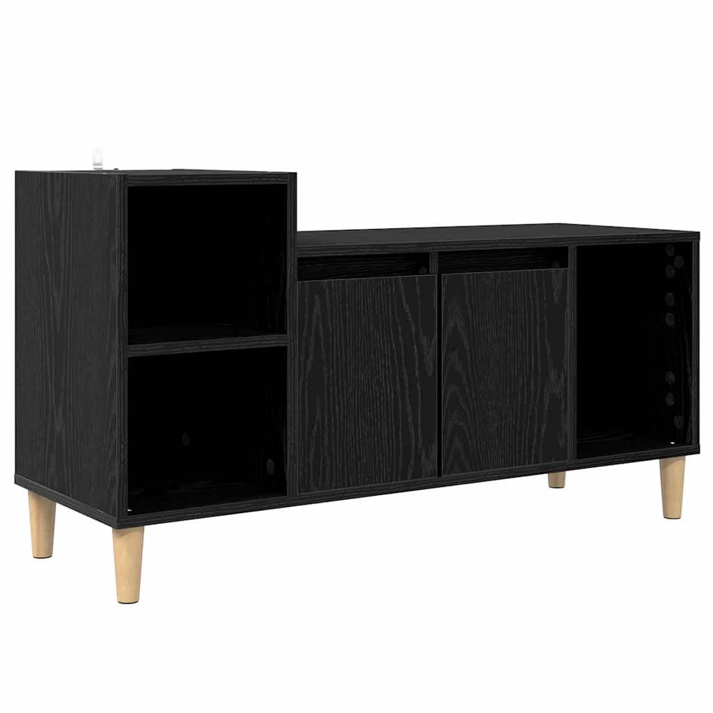 Meuble TV Chêne noir 100 x 35 x 55 cm Bois d'ingénierie - XIOS