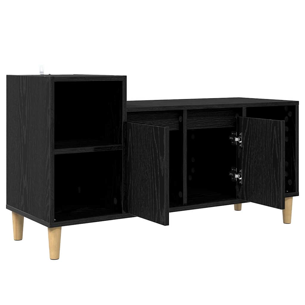 Meuble TV Chêne noir 100 x 35 x 55 cm Bois d'ingénierie - XIOS