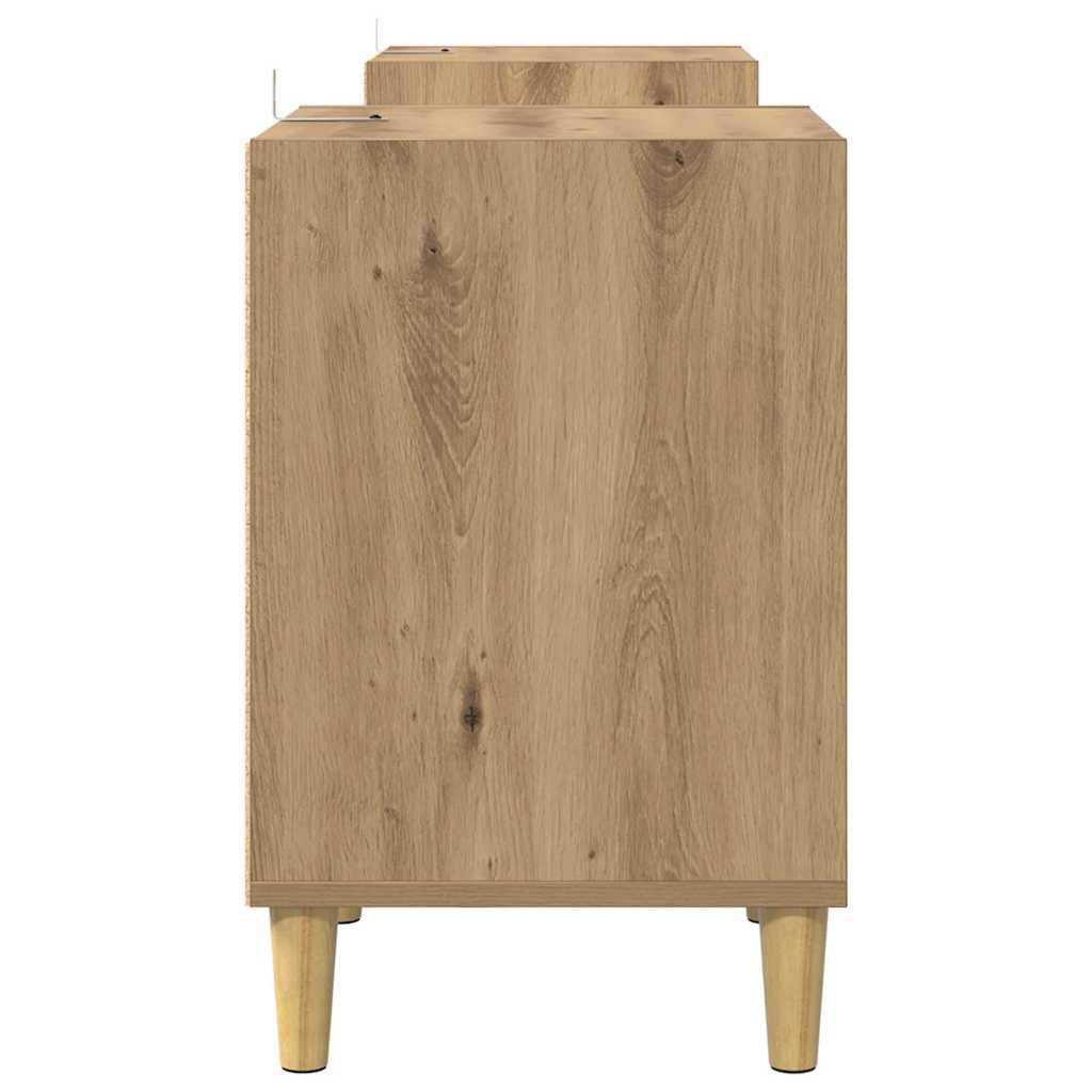 Meuble TV Chêne artisanal 160 x 35 x 55 cm Bois d'ingénierie - XIOS