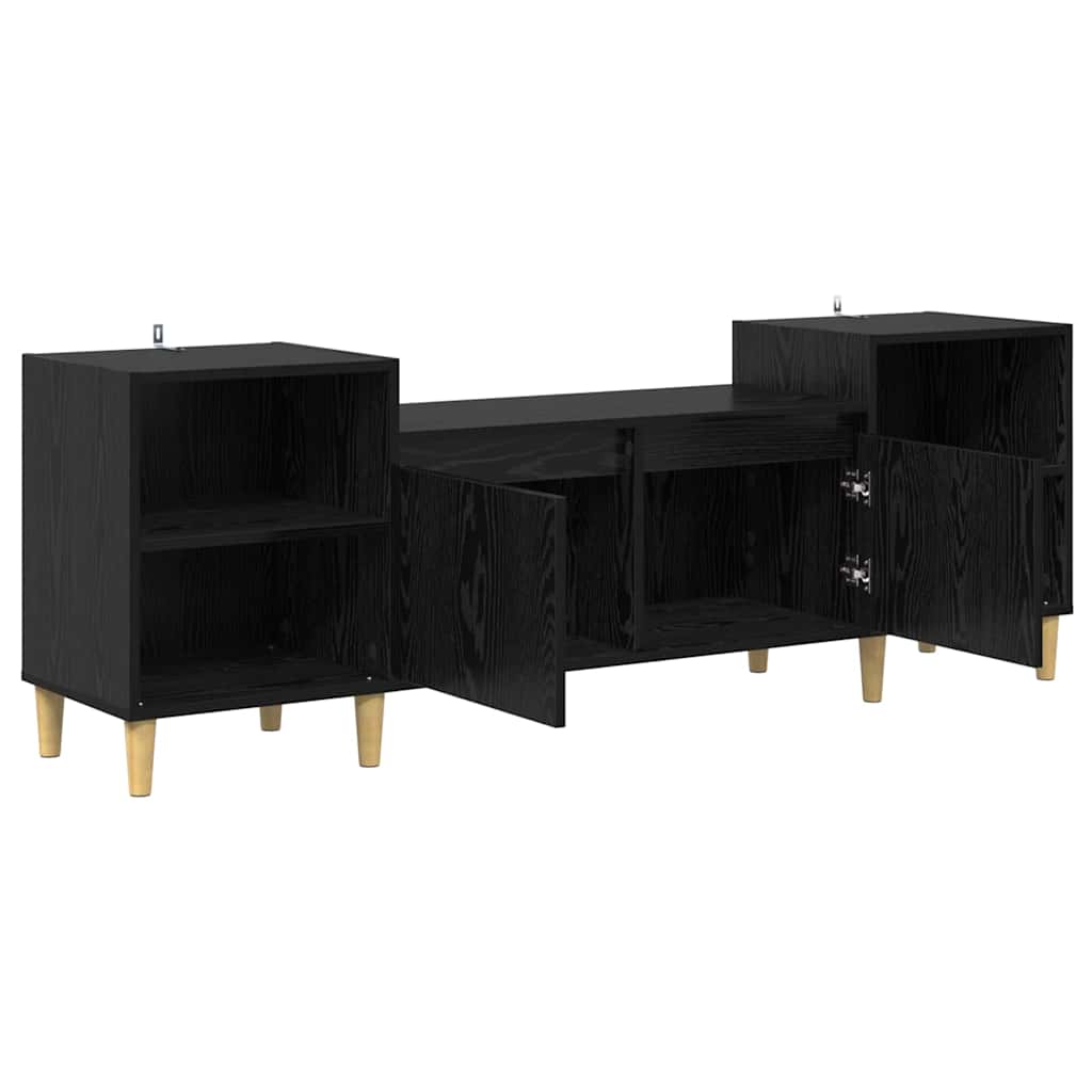 Meuble TV Chêne noir 160 x 35 x 55 cm Bois d'ingénierie - XIOS