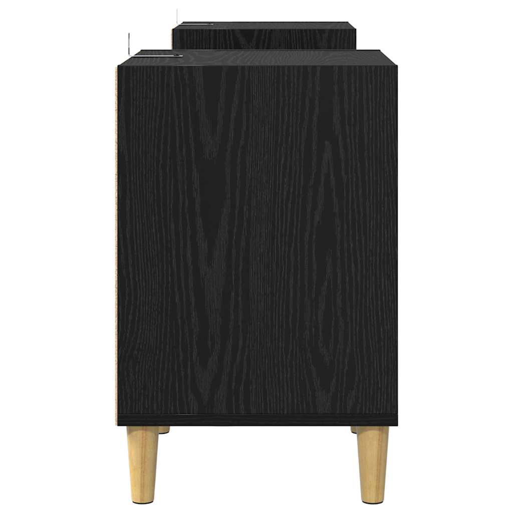 Meuble TV Chêne noir 160 x 35 x 55 cm Bois d'ingénierie - XIOS