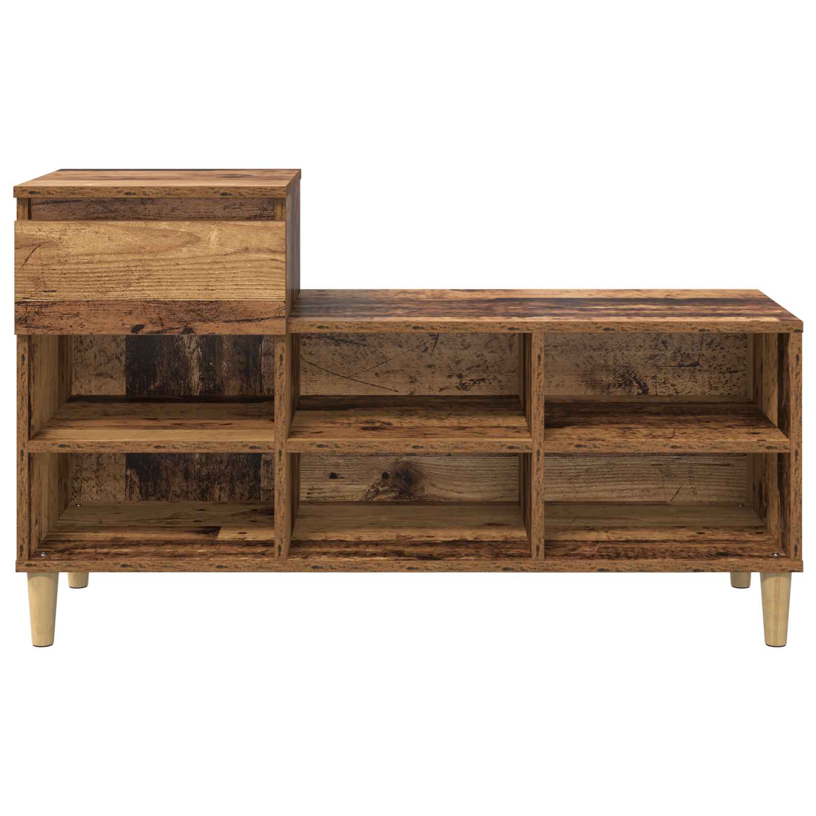 Cabinet à chaussures avec tiroir Bois ancien 102 x 36 x 60 cm - XIOS