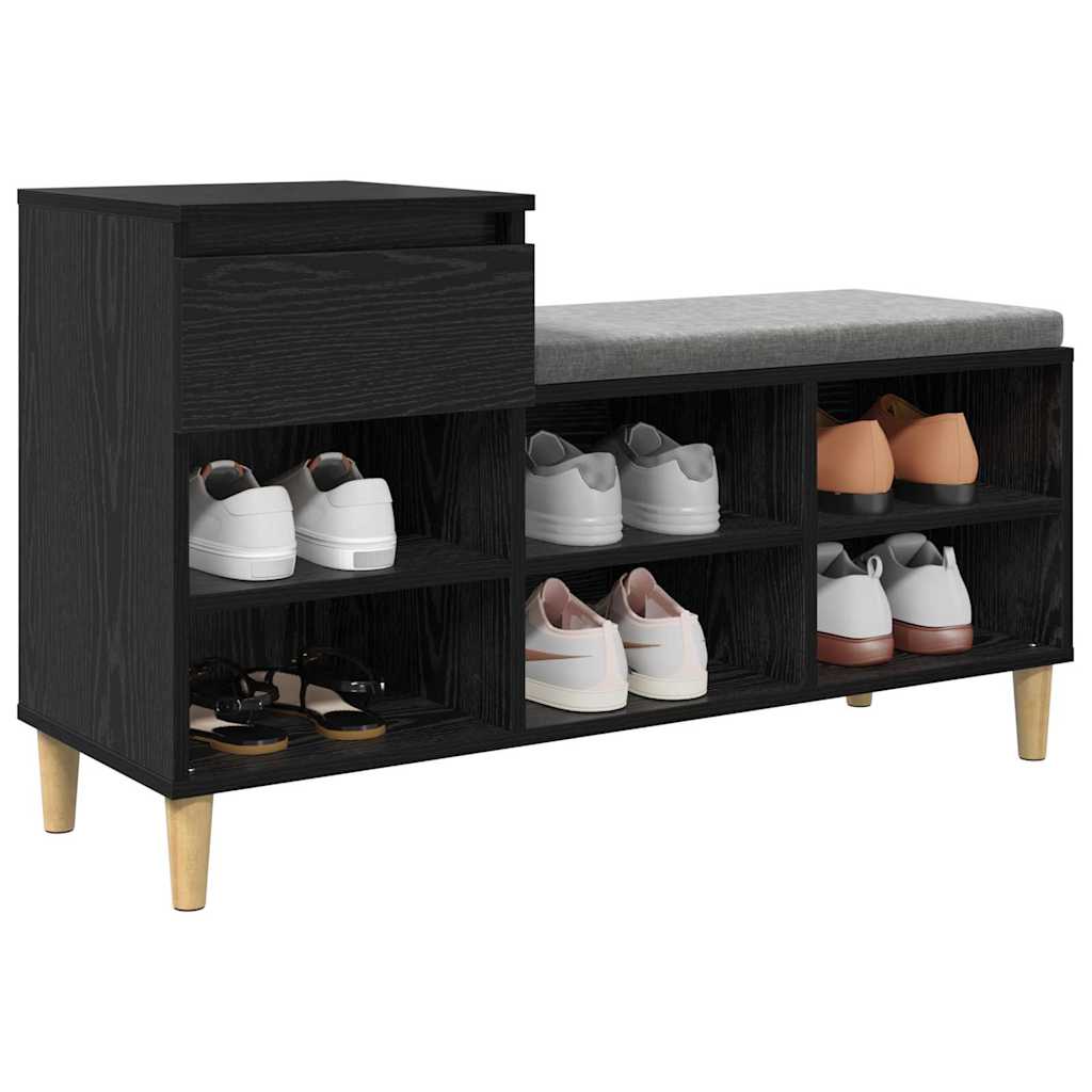 Cabinet à chaussures avec tiroir Chêne noir 102 x 36 x 60 cm - XIOS