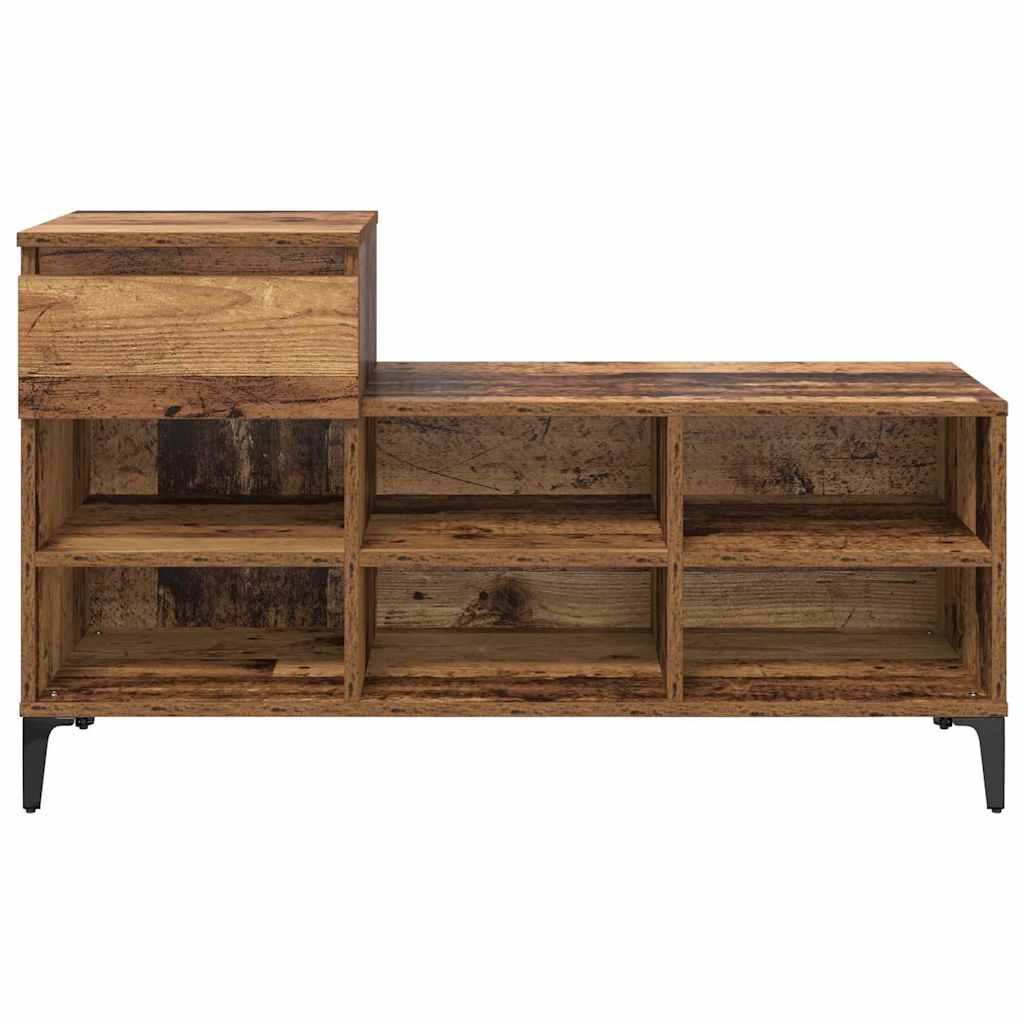 Cabinet à chaussures avec tiroir Bois ancien 102 x 36 x 60 cm - XIOS