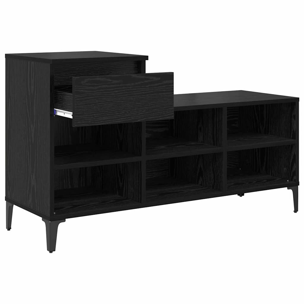 Cabinet à chaussures avec tiroir Chêne noir 102 x 36 x 60 cm - XIOS