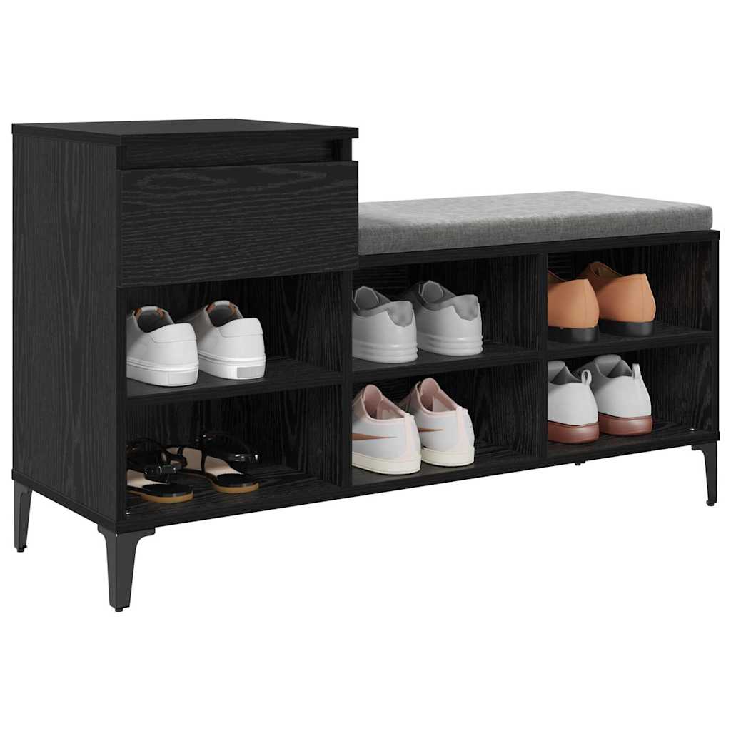 Cabinet à chaussures avec tiroir Chêne noir 102 x 36 x 60 cm - XIOS