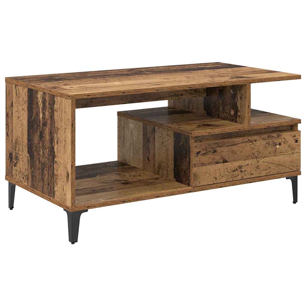 Table basse Bois ancien 90 x 49 x 45 cm Bois d'ingénierie - XIOS