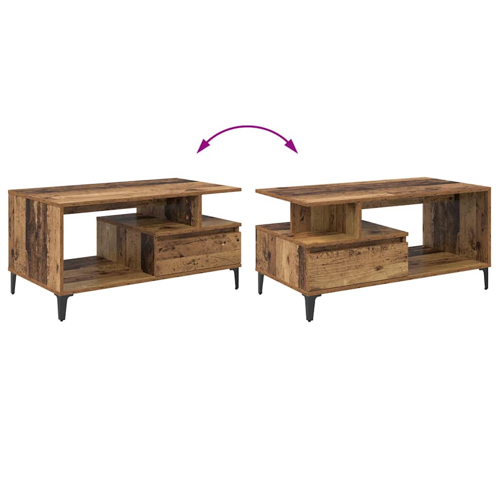 Table basse Bois ancien 90 x 49 x 45 cm Bois d'ingénierie - XIOS