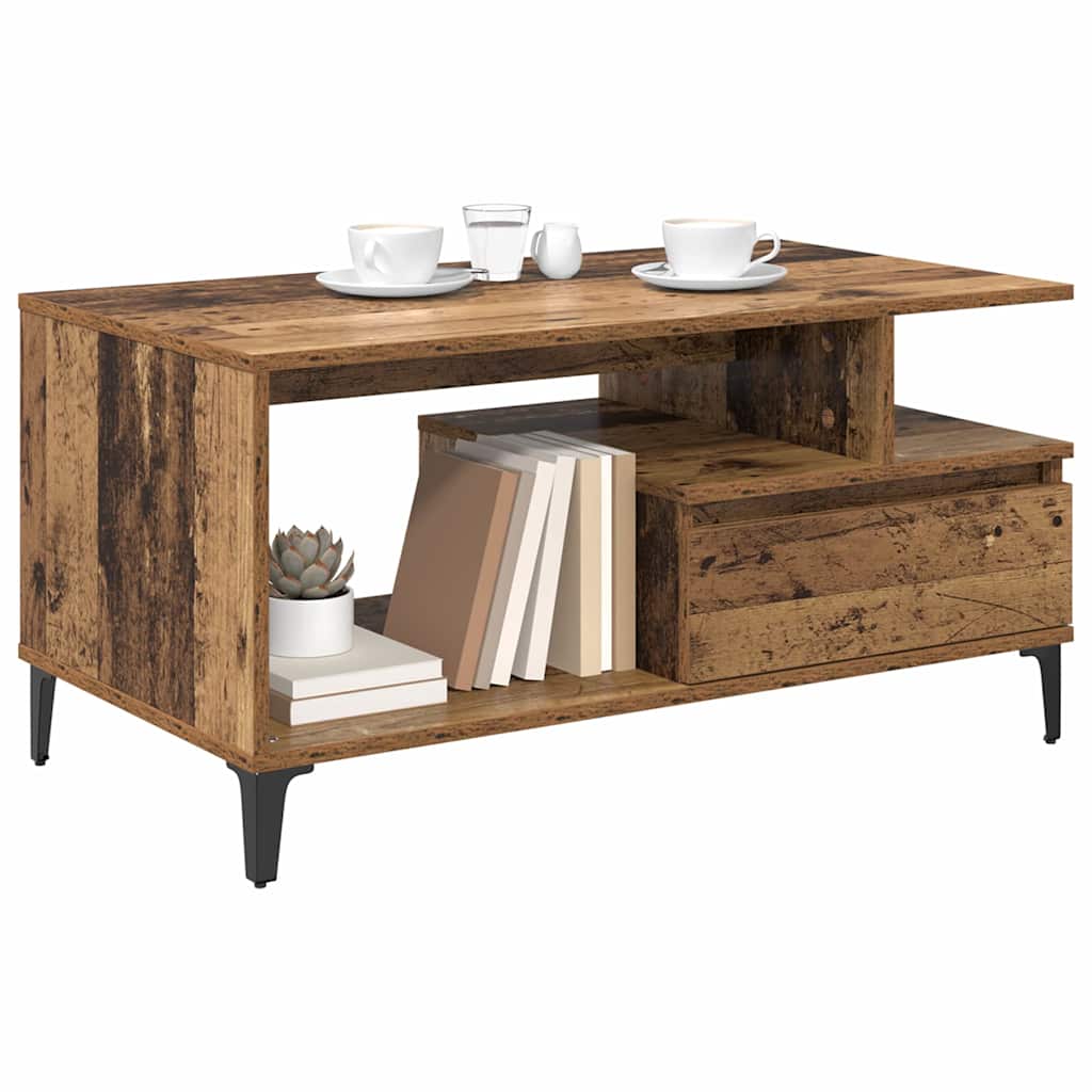 Table basse Bois ancien 90 x 49 x 45 cm Bois d'ingénierie - XIOS
