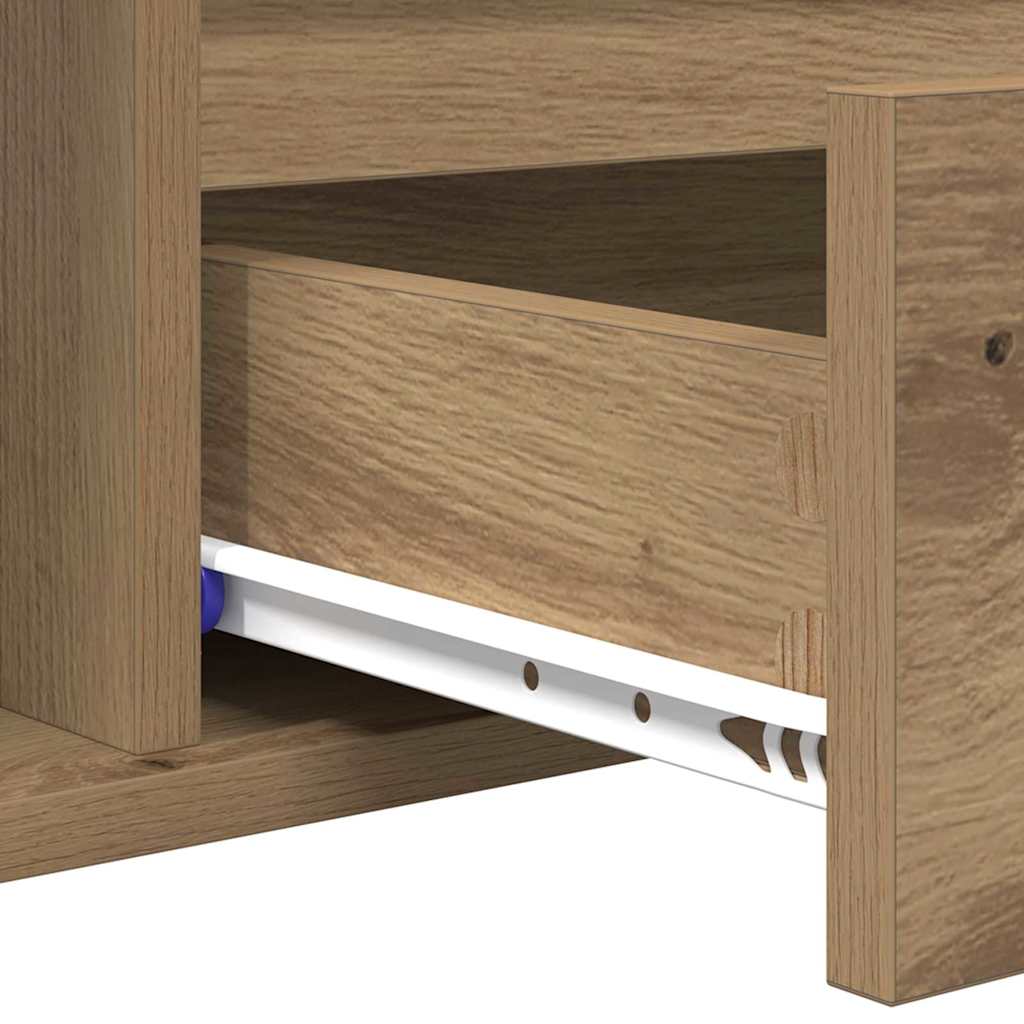 Table basse chêne artisanal 90 x 49 x 45 cm Bois d'ingénierie - XIOS