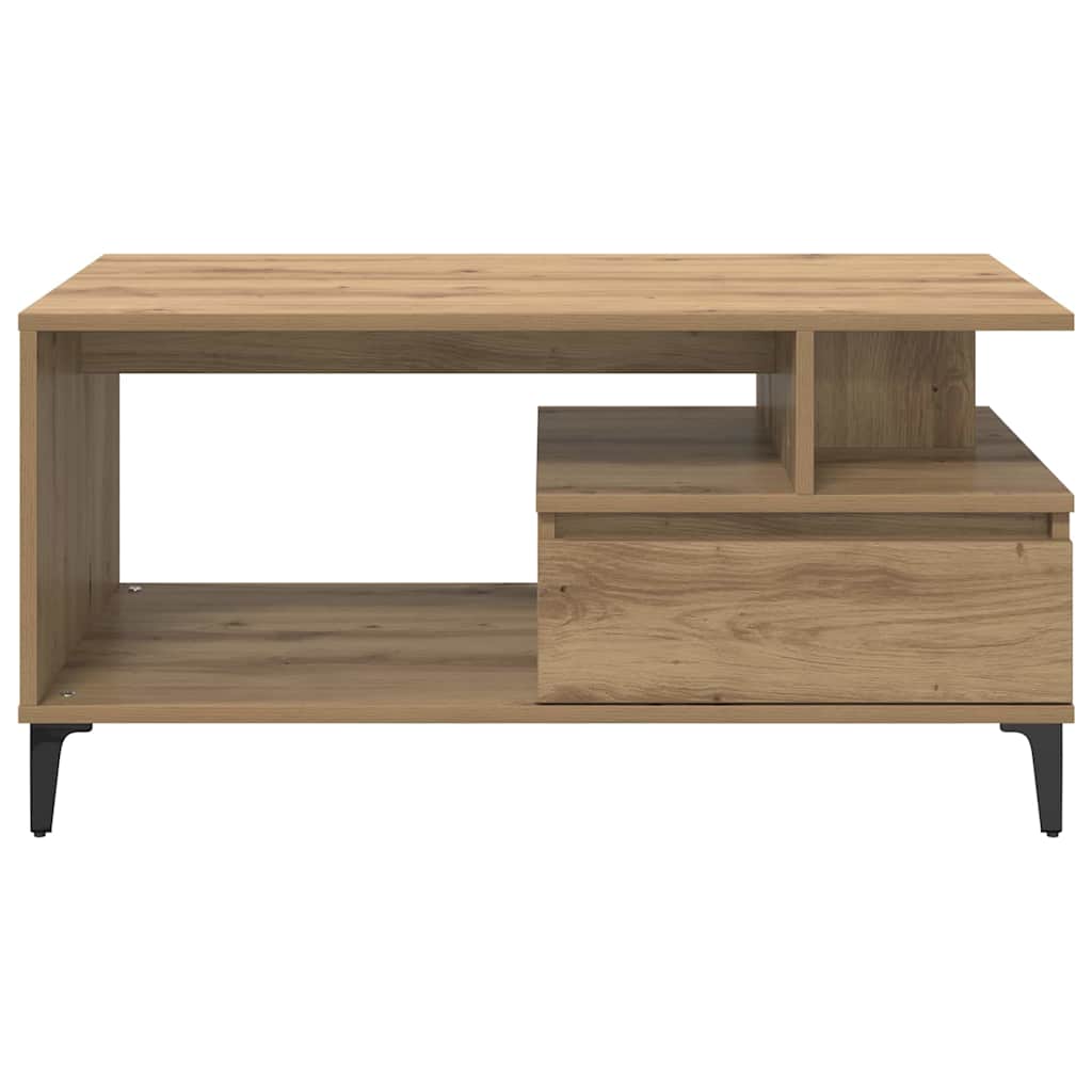 Table basse chêne artisanal 90 x 49 x 45 cm Bois d'ingénierie - XIOS