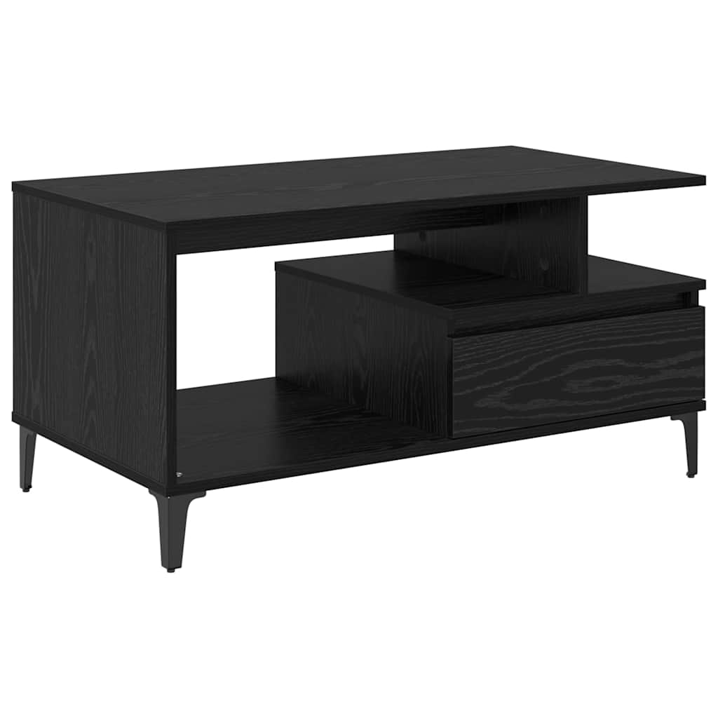 Table basse Chêne noir 90 x 49 x 45 cm Bois d'ingénierie - XIOS