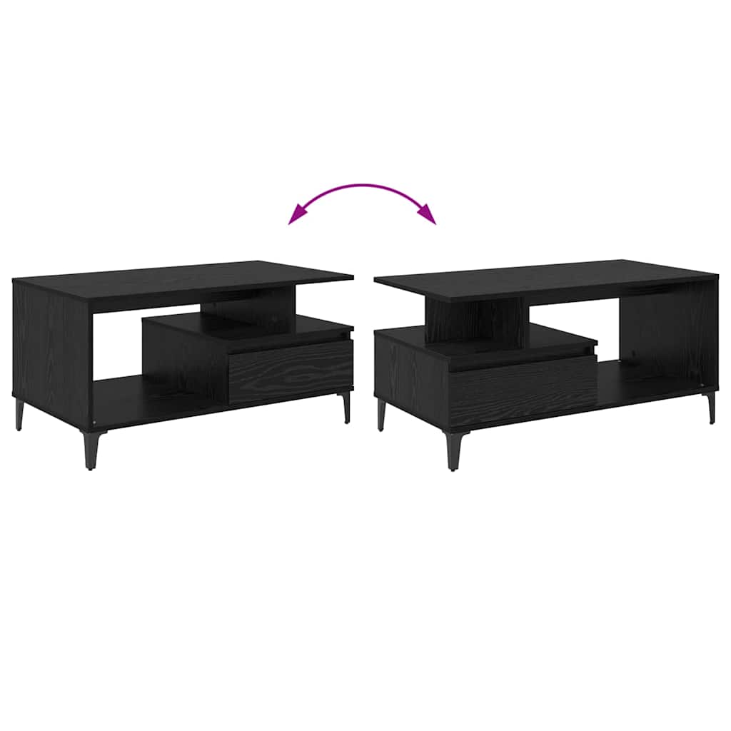 Table basse Chêne noir 90 x 49 x 45 cm Bois d'ingénierie - XIOS