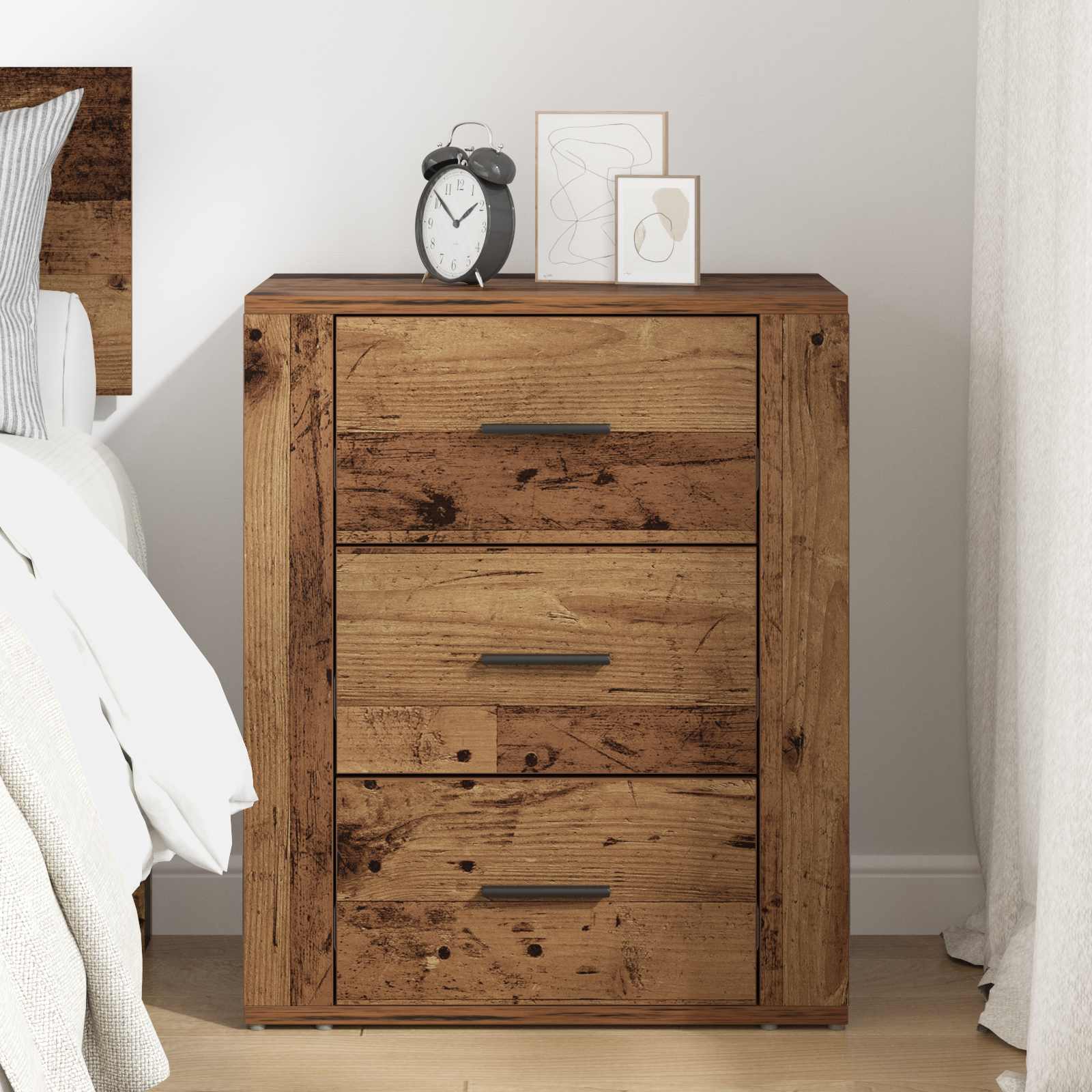 Cabinet de chevet Bois ancien 35 x 50 x 60 cm Bois d'ingénierie - XIOS