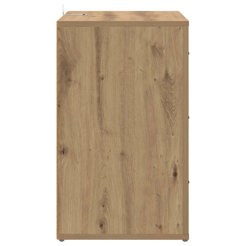 Cabinet de chevet avec tiroir chêne artisanal 50 x 36 x 60 cm - XIOS