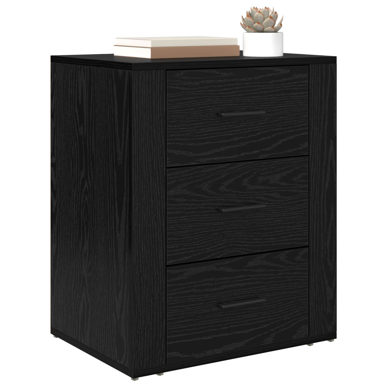 Cabinet de chevet Chêne noir 35 x 50 x 60 cm Bois d'ingénierie - XIOS