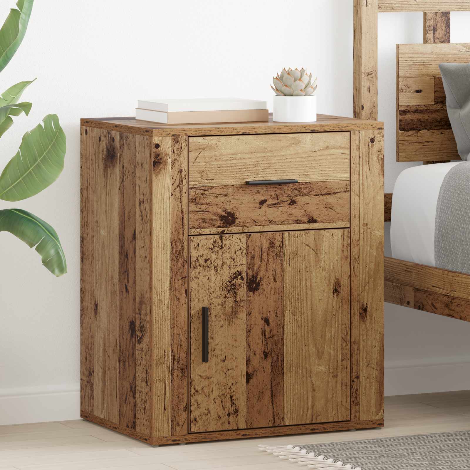 Cabinet de chevet Bois ancien 35 x 50 x 60 cm Bois d'ingénierie - XIOS