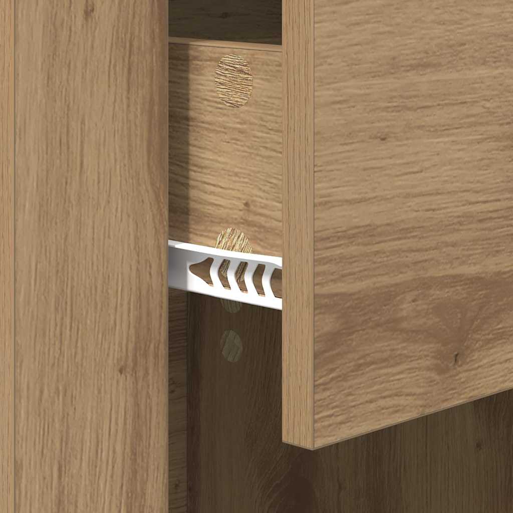 Cabinet de chevet avec tiroir chêne artisanal 50 x 36 x 60 cm - XIOS