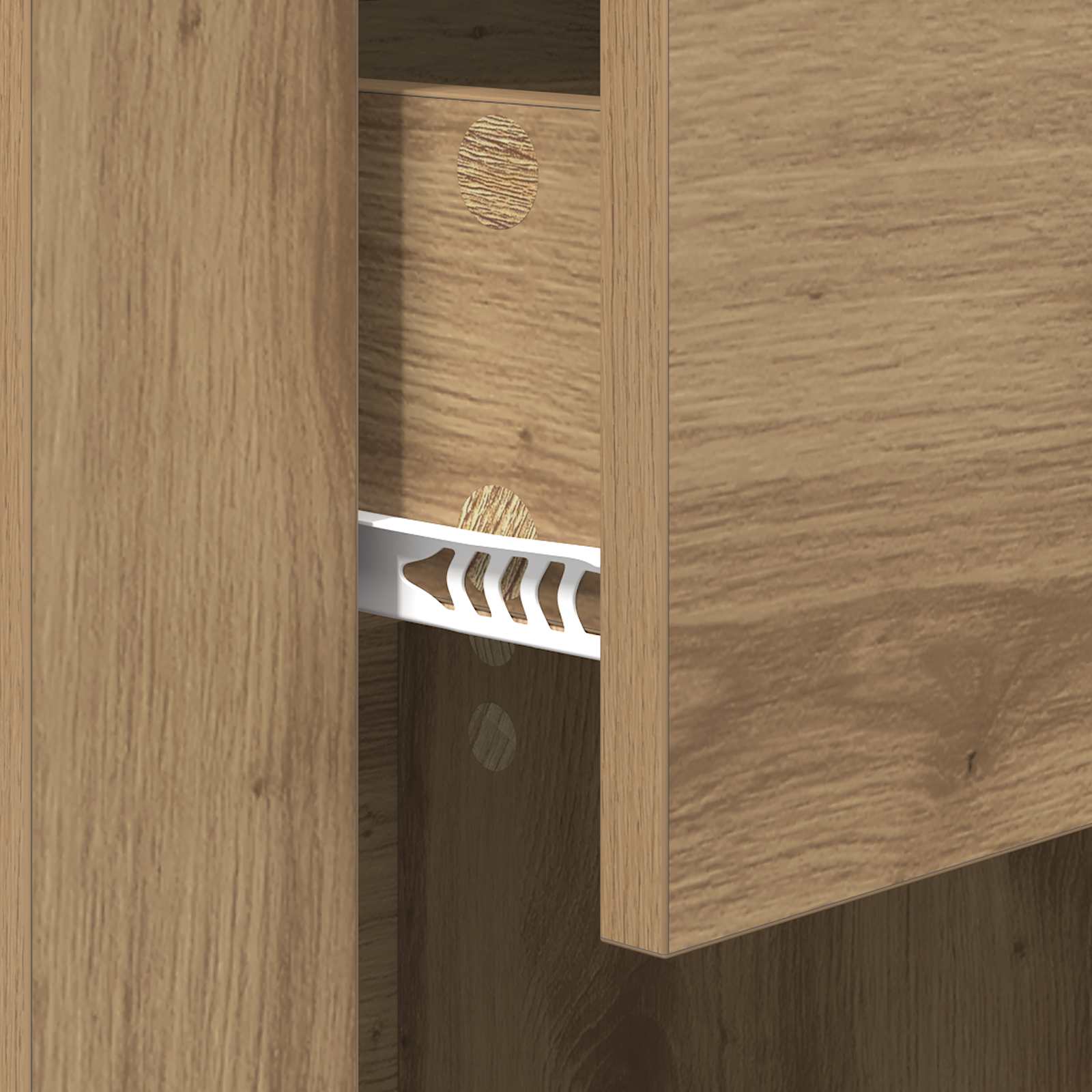 Cabinet de chevet avec tiroir Chêne artisanal 35 x 50 x 60 cm - XIOS