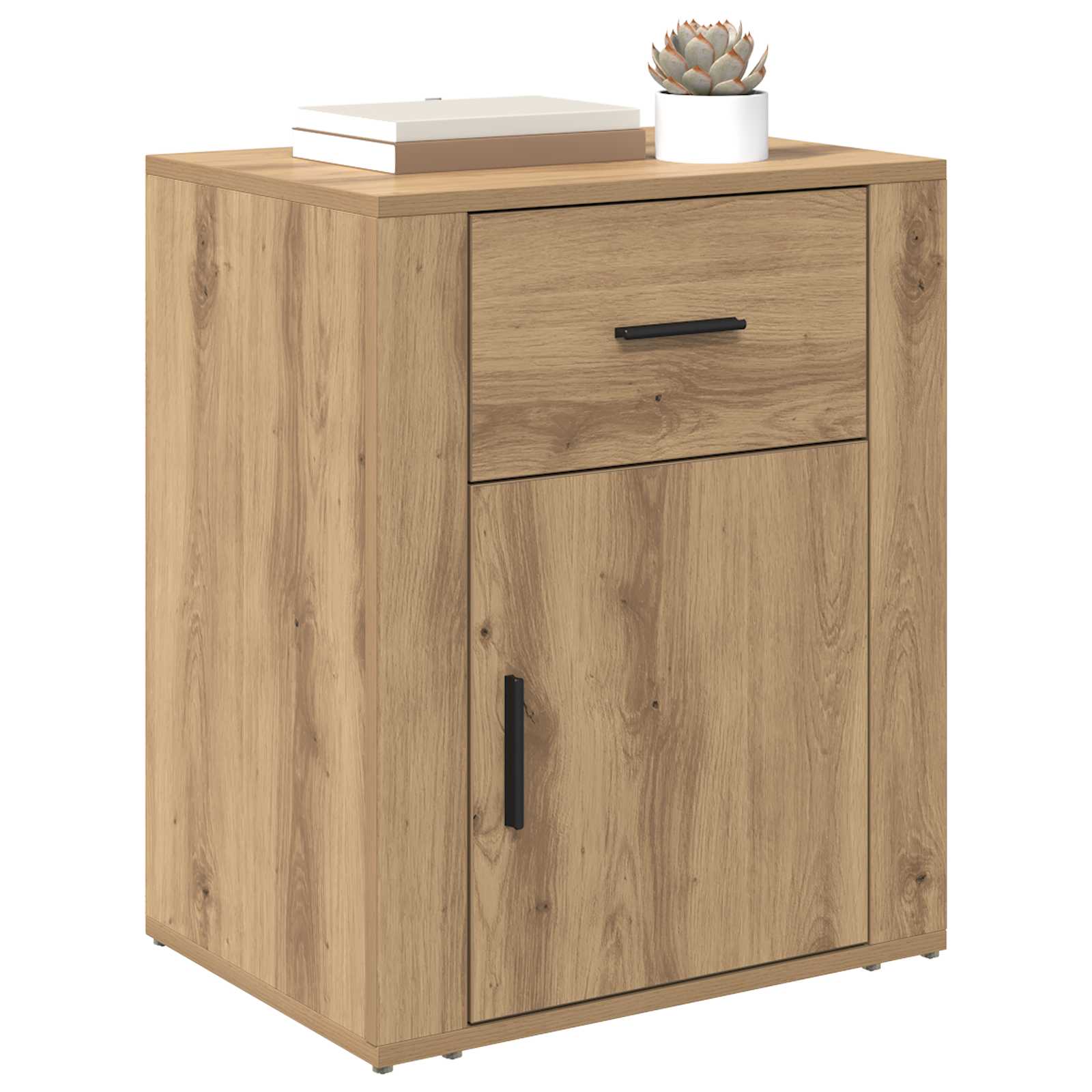 Cabinet de chevet avec tiroir Chêne artisanal 35 x 50 x 60 cm - XIOS
