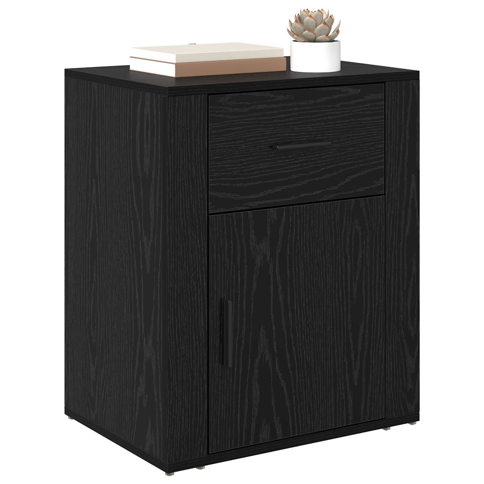 Cabinet de chevet Chêne noir 35 x 50 x 60 cm Bois d'ingénierie - XIOS