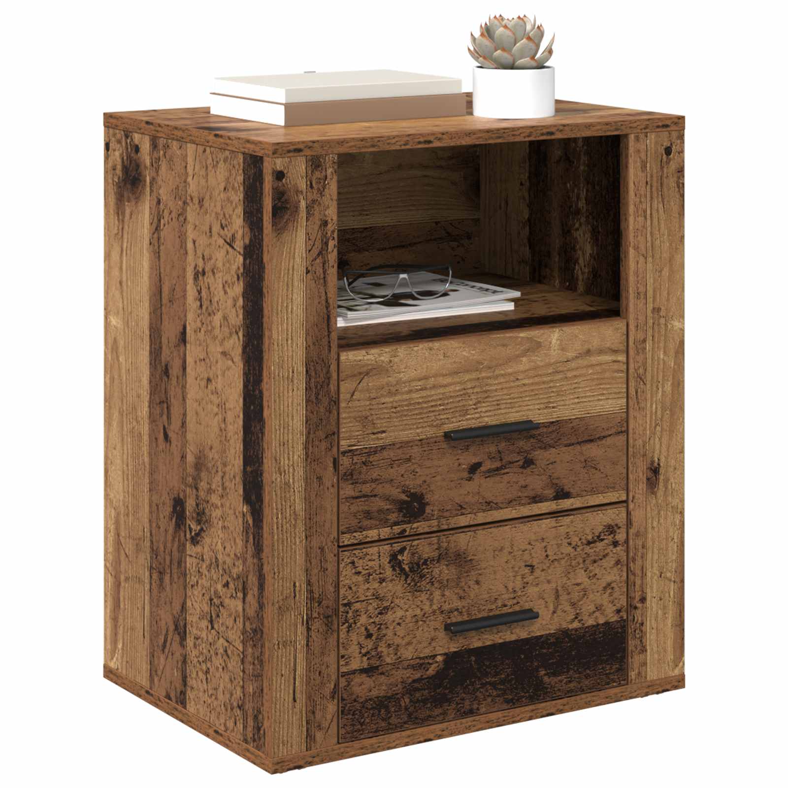 Cabinet de chevet Bois ancien 35 x 50 x 60 cm Bois d'ingénierie - XIOS