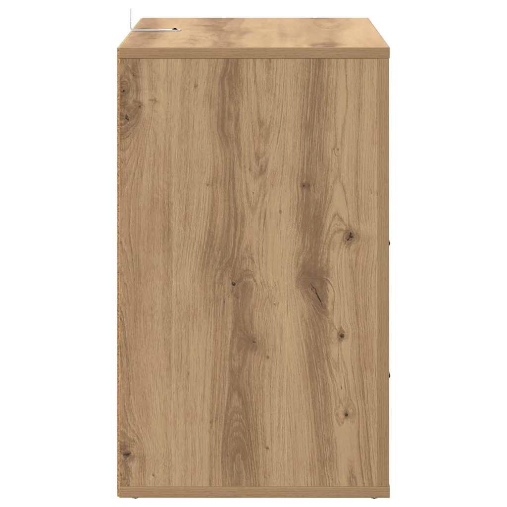 Cabinet de chevet avec tiroir chêne artisanal 50 x 36 x 60 cm - XIOS