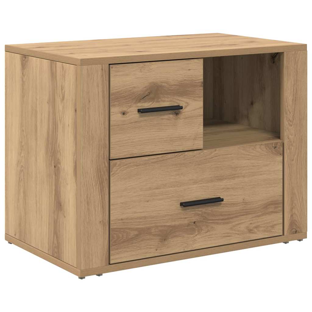 Cabinet de chevet avec tiroir chêne artisanal 60 x 36 x 45 cm XIOS