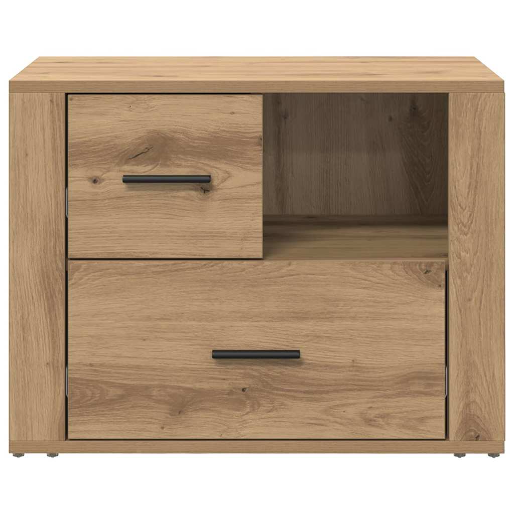 Cabinet de chevet avec tiroir chêne artisanal 60 x 36 x 45 cm - XIOS