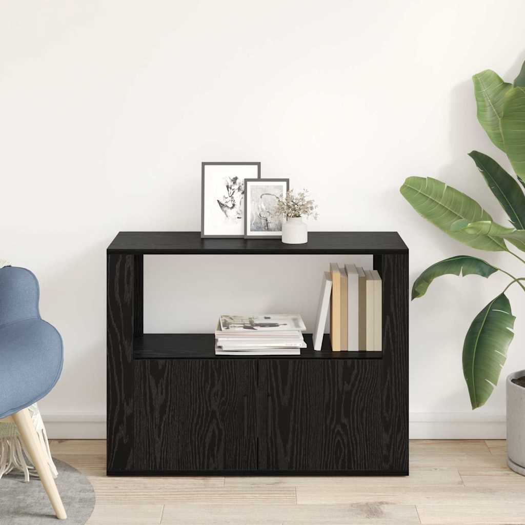 Buffet Chêne noir 80 x 30 x 60 cm Bois d'ingénierie - XIOS