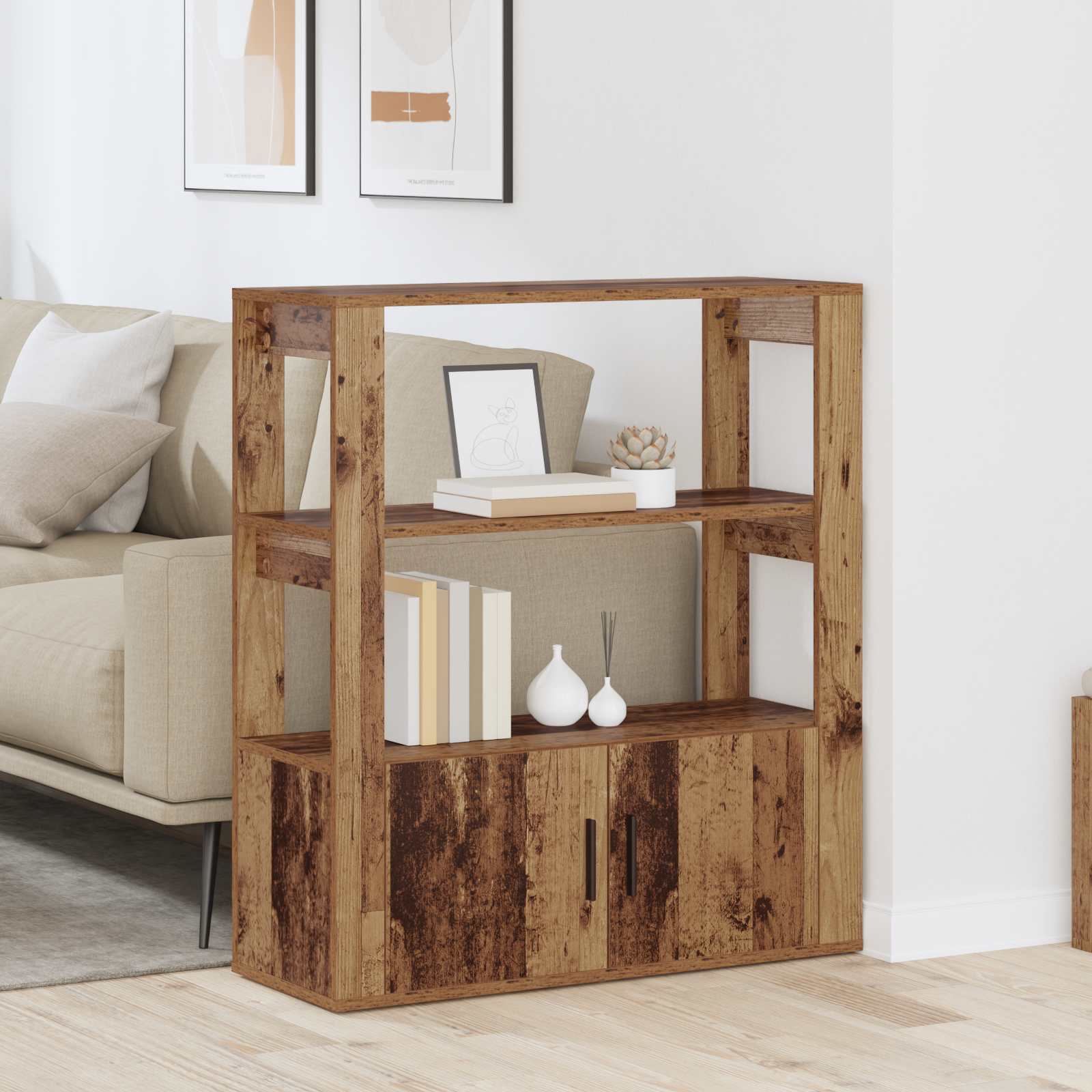 Buffet Bois ancien 30 x 80 x 90 cm Bois d'ingénierie - XIOS