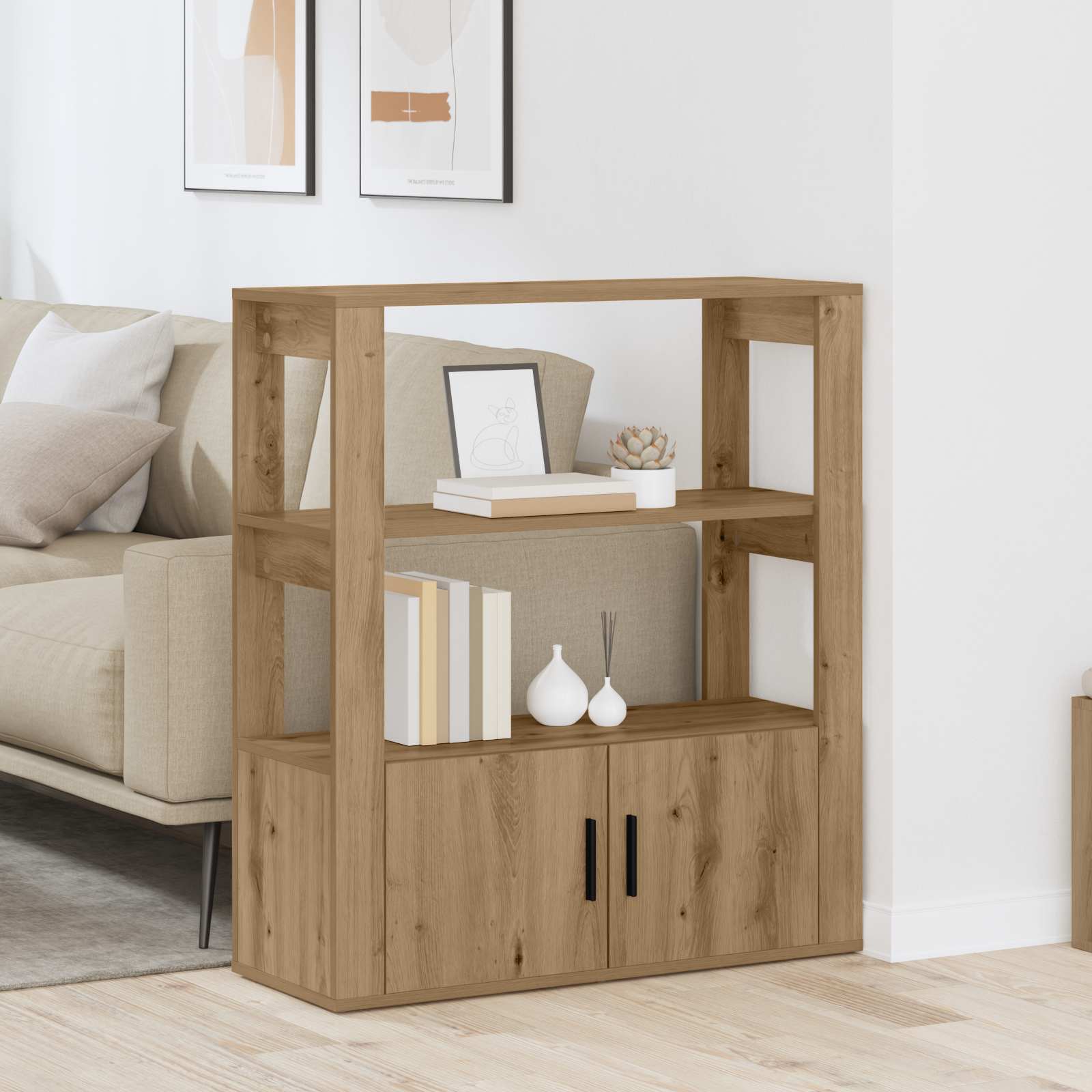Buffet chêne artisanal 30 x 80 x 90 cm Bois d'ingénierie - XIOS