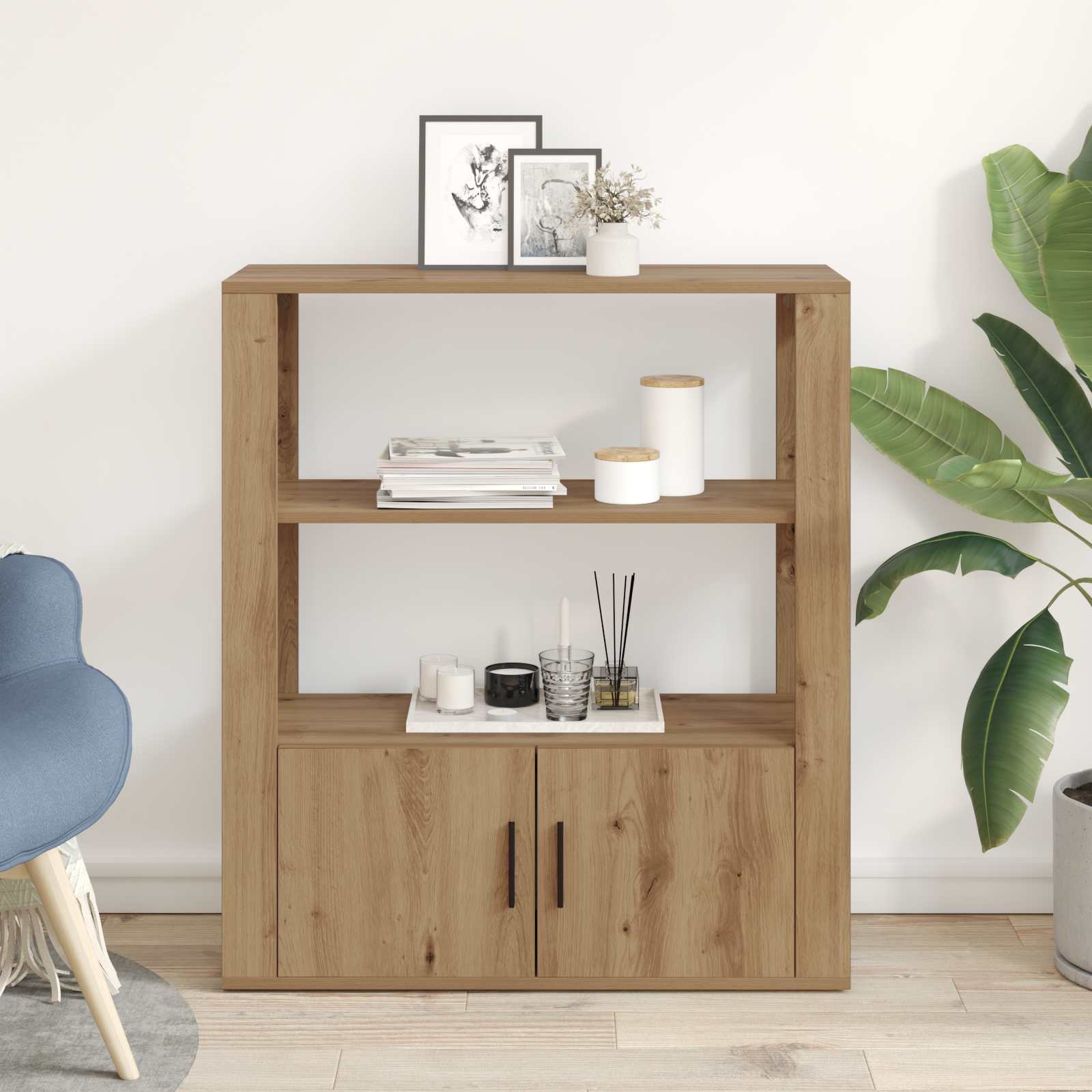 Buffet chêne artisanal 30 x 80 x 90 cm Bois d'ingénierie - XIOS