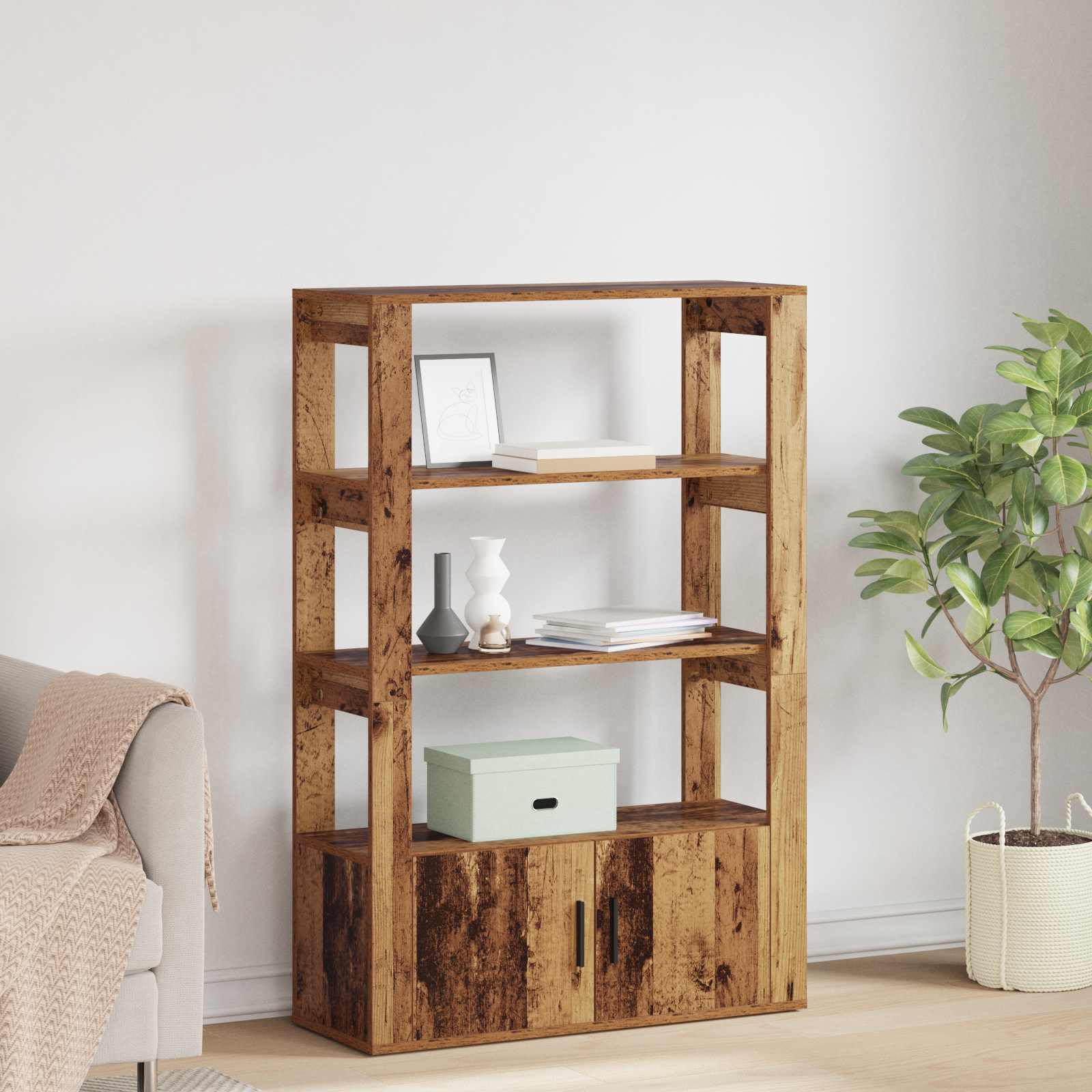 Buffet Bois ancien 30 x 80 x 119.5 cm Bois d'ingénierie - XIOS
